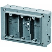 CSW-3SN [埋込スイッチボックス塗代付プラスチック製セーリスボックス 側面ノック付 3個用浅形 1個]