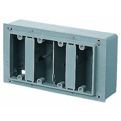 CSW-4 [埋込スイッチボックス塗代付プラスチック製セーリスボックス 側面ノック無 4個用 1個]