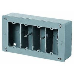 CSW-4F [埋込スイッチボックス平塗代付プラスチック製セーリスボックス 側面ノック無 4個用 1個]