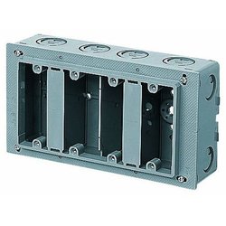 CSW-4N [埋込スイッチボックス塗代付プラスチック製セーリスボックス 側面ノック付 4個用 1個]