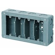 CSW-4NF [埋込スイッチボックス平塗代付プラスチック製セーリスボックス 側面ノック付 4個用 1個]
