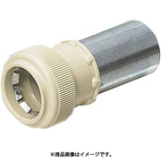 FPGP-22Y10 [PF菅用 GPアダプター ねじ付 ワンタッチ型 適合PF菅22⇔厚鋼22 ベージュ 10個]