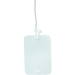 KFY-4570LW [ワンタッチカラーエフ プラスチック製･線名札 角形45×70mm結束部長さ200mm 白 10枚入1袋]