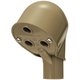 MEC-28LB [ビニル電線管付属品エントランスキャップ 高耐候性/耐衝撃性HI 適合VE菅28 ライトブラウン 1個]