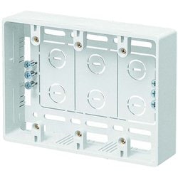 MSB-3W [モール用スイッチボックス3ヶ用 側面ノック数10適合モール1～4号 カベ白]
