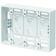 MSB-3W [モール用スイッチボックス3ヶ用 側面ノック数10適合モール1～4号 カベ白]