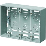 MSB-3YG [深形モール用スイッチボックス3ヶ用 側面ノック数10適合モール1～4号 グレー]