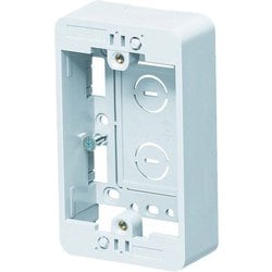 MSB-F1SW [浅形モール用スイッチボックスFタイプ1ヶ用浅形 側面ノック数10 ホワイト]