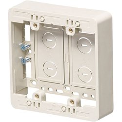 MSB-F2S [浅形モール用スイッチボックスFタイプ2ヶ用浅形 側面ノック数12 モダンホワイト]