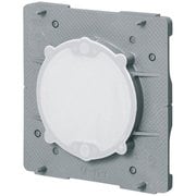 OF-11PY10 [プラスチック製塗代カバーワンタッチタイプ 中形四角用 丸型 丸孔カバー 塗代付 10個]
