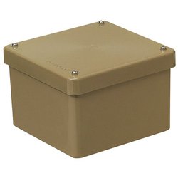 PVP-2515BLB [防水プールボックス カブセ蓋正方形ノック無タテ250×ヨコ250×フカサ150 ライトブラウン 1個]