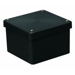 防水プールボックス カブセ蓋正方形ノック無タテ250×ヨコ250×フカサ200 ブラック 1個 PVP-2520BK