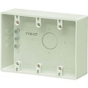 PVR-0TM [露出スイッチボックス コネクタ無 3ヶ用 穴無 ミルキーホワイト]