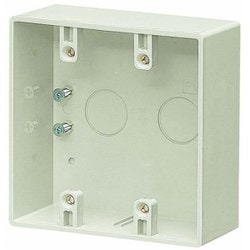 PVR-0WM [露出スイッチボックス コネクタ無 2ヶ用 穴無 ミルキーホワイト]