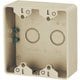 PVR-0WSJ [露出スイッチボックス ブランクタイプ 2ヶ用 側面ノック22/25×3 ベージュ]