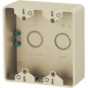 PVR-0WSJ [露出スイッチボックス ブランクタイプ 2ヶ用 側面ノック22/25×3 ベージュ]