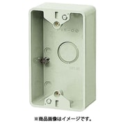 PVR-0YM [露出スイッチボックス ブランクタイプ 1ヶ用 側面ノック22/25×2 ミルキーホワイト]