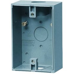 PVR22-BC1A [防水コンセント用露出スイッチボックス VE16･22 穴径φ27×1 グレー 1個]