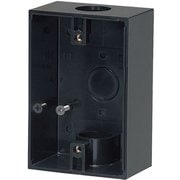 PVR22-BC1K [防水コンセント用露出スイッチボックス VE16・22/1方出 穴無 ブラック 1個]