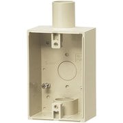 PVR22-BC2J [防水コンセント用露出スイッチボックス VE16･22/1･2方出兼用 穴無 ベージュ]