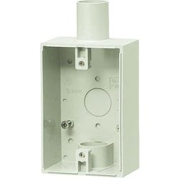 PVR22-BC2M [露出スイッチボックス 防水コンセント用 1・2方出兼用・穴無]