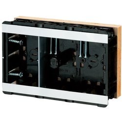 SBG-3W-DBF [断熱ボード付小判スライドボックス センター磁石付 標準品深さ36mm 3ヶ用 仕切板53M付 1個]