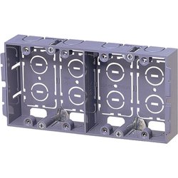 SBP-4W [パネルボックス あと付けはさみボックス 壁厚2～25mm迄 4ヶ用 仕切板3MK付]