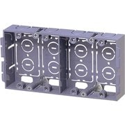 SBP-4W [パネルボックス あと付けはさみボックス 壁厚2～25mm迄 4ヶ用 仕切板3MK付]