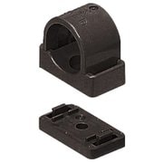 SVE-28T20 [ビニル電線管付属品 VE台座付サドル スペーサー5mm付 適合管VE28 チョコレート 20個]
