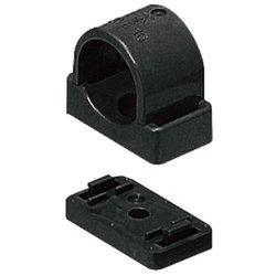 ビニル電線管付属品 VE台座付サドル スペーサー5mm付 適合管VE42 ブラック 20個 SVE-42K20