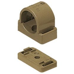 ビニル電線管付属品 VE台座付サドル スペーサー5mm付 適合管VE42 ライトブラウン 20個 SVE-42LB20