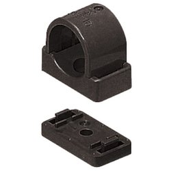 ビニル電線管付属品 VE台座付サドル スペーサー5mm付 適合管VE42 チョコレート 20個 SVE-42T20