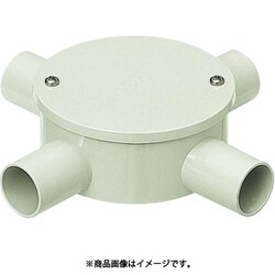 露出用丸形ボックス カブセ蓋 4方出 PVM16-4KM