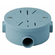 PVM16-T [露出丸型ボックス1～3方出兼用型 キャップ2個付 適合管VE14・16 グレー 1個]