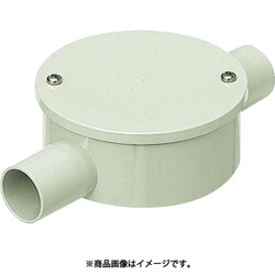 露出用丸形ボックス カブセ蓋 2方出S PVM28-2SKM