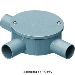 露出用丸形ボックス カブセ蓋 3方出 PVM28-3K