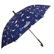 子供用傘 晴雨兼用 OUTDOOR PRODUCTS マリン柄 55cm ジャンプ式 遮光・遮蔽99%以上カット ブルー 10002568