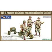 WW.II 米 落下傘兵w/クッシュマン空挺スクーター＆ RL-35 ケーブルリールカートセット 2 [1/35 ミリタリーシリーズ]