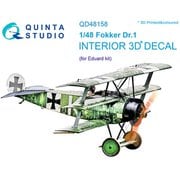 フォッカー Dr.1 内装3Dデカール （エデュアルド用） [1/48 エアクラフト用デカール]