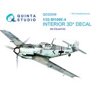 Bf109E-4 内装3Dデカール （エデュアルド用） [1/32 エアクラフト用デカール]