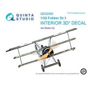 フォッカー Dr.1 内装3Dデカール （ローデン用） [1/32 エアクラフト用デカール]