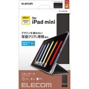 iPad mini 8.3インチ 第6世代(2021年) ケース カバー 手帳型 フラップ ソフトレザー マグネット 2アングル 背面クリア 薄型 軽量 ブラック TB-A21SWV2BK