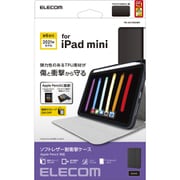 iPad mini 8.3インチ 第6世代(2021年) ケース カバー 手帳型 フラップ ソフトレザー ApplePencil収納 スリープ対応 マグネット ブラック TB-A21SSABK