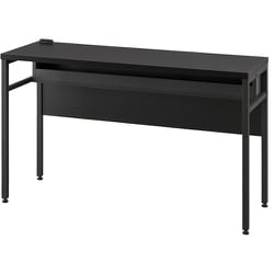 電源タップ収納付デスク 幅115cm×奥行40cm ブラック/ブラック CSD-1150