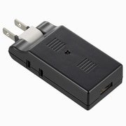 USBポート付電源タップ 雷ガード 2個口/1USB 黒 HS-TM2U1K3-K
