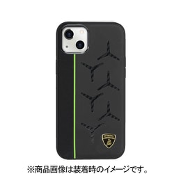 ランボルギーニ公式ライセンス 本革+カーボン 背面ケース iPhone 13用 LB-TPUPCIP13-AV/D12-GN