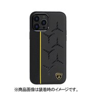 ランボルギーニ公式ライセンス 本革+カーボン 背面ケース iPhone 13 Pro用 LB-TPUPCIP13P-AV/D12-YW