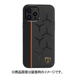 ランボルギーニ公式ライセンス 本革+カーボン 背面ケース iPhone 13 Pro Max用 LB-TPUPCIP13PM-AV/D12-OE