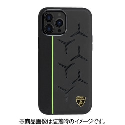 ランボルギーニ公式ライセンス 本革+カーボン 背面ケース iPhone 13 Pro Max用 LB-TPUPCIP13PM-AV/D12-GN