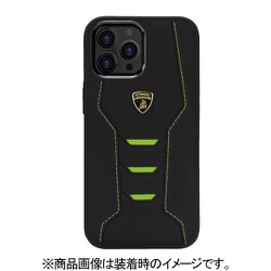 ランボルギーニ公式ライセンス 本革 背面ケース iPhone 13 Pro Max用 LB-TPUPCIP13PM-HU/D16-GN